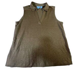 Nicole Miller New York Women's Sleeveless V-Neck Top - XL